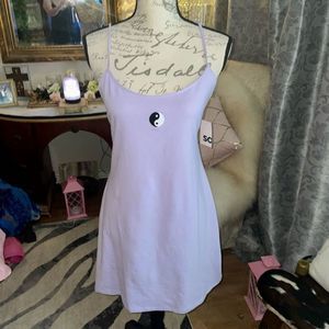 LAVENDER SUNDRESS W:YIN& YANG TIE BACK